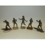 Alexander R Graham: Cricketer and four further bronzes (5)