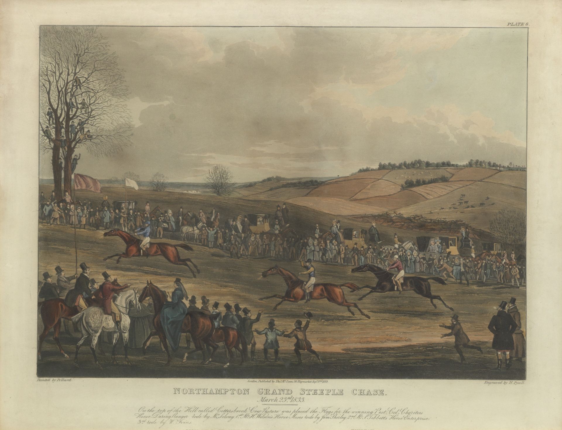 James Pollard (British, 1797-1867), Engraved by H Pyall The Northampton Grand Steeplechase, 1833 (6)