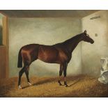 Sydney R Wombill (British, 1857-1916) 'Simonian' - Racehorse in Stable