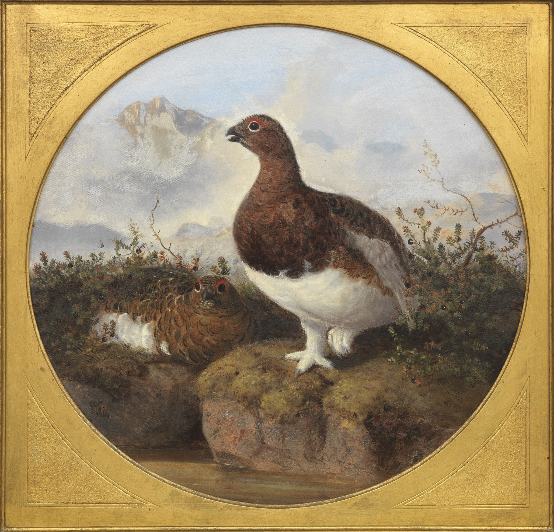 English School, 19th Century Ptarmigan in Moorland Landscape ((2))