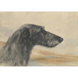 Reuben Ward Binks (British, 1880-1950) 'Glenlogie of Springfort' - Portrait of a Deerhound