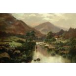 Ernest Longstaffe (British, active 1885-1892) River landscape
