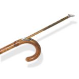 A malacca walking stick with integrated horse measure by Swaine & Adeney, London (2)