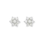 Diamond cluster earrings