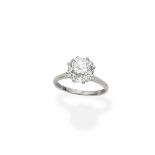 Diamond single-stone ring