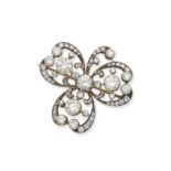 Diamond trefoil brooch, circa 1890