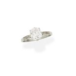 Diamond single-stone ring