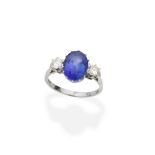 Tanzanite and diamond ring