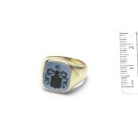 A hardstone seal ring, 19th century