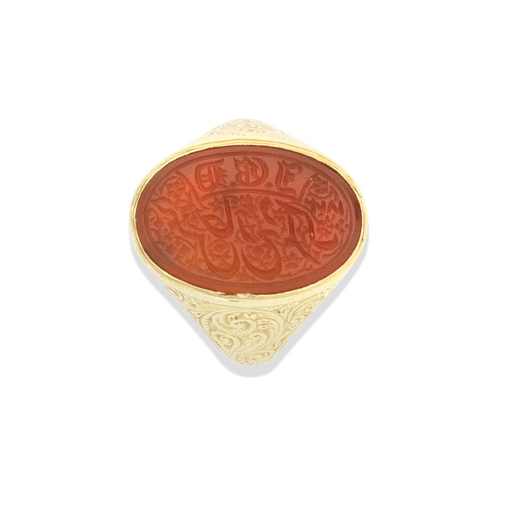 A carnelian intaglio ring, 18th-19th century