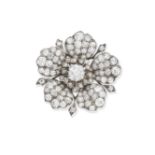 Diamond flower brooch,