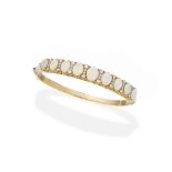 Opal and diamond bangle,