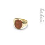 A carnelian seal ring, 19th century