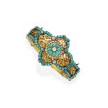 Turquoise and diamond bangle,