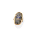 Enamel, diamond and hairwork mourning ring, circa 1789