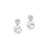 Diamond pendent earrings