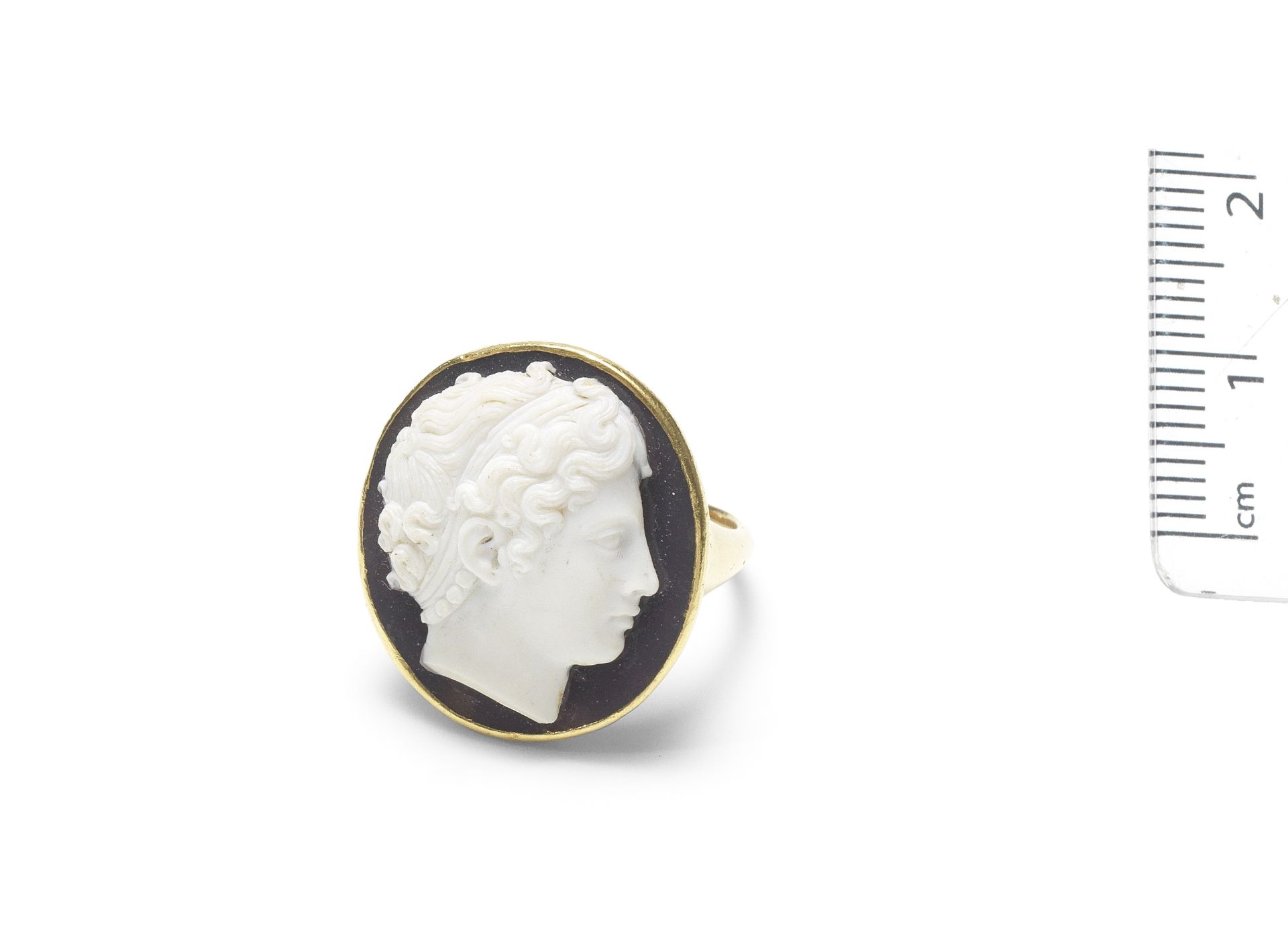 A hardstone cameo of a classical head, 19th century