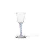 A colour twist wine glass, circa 1765