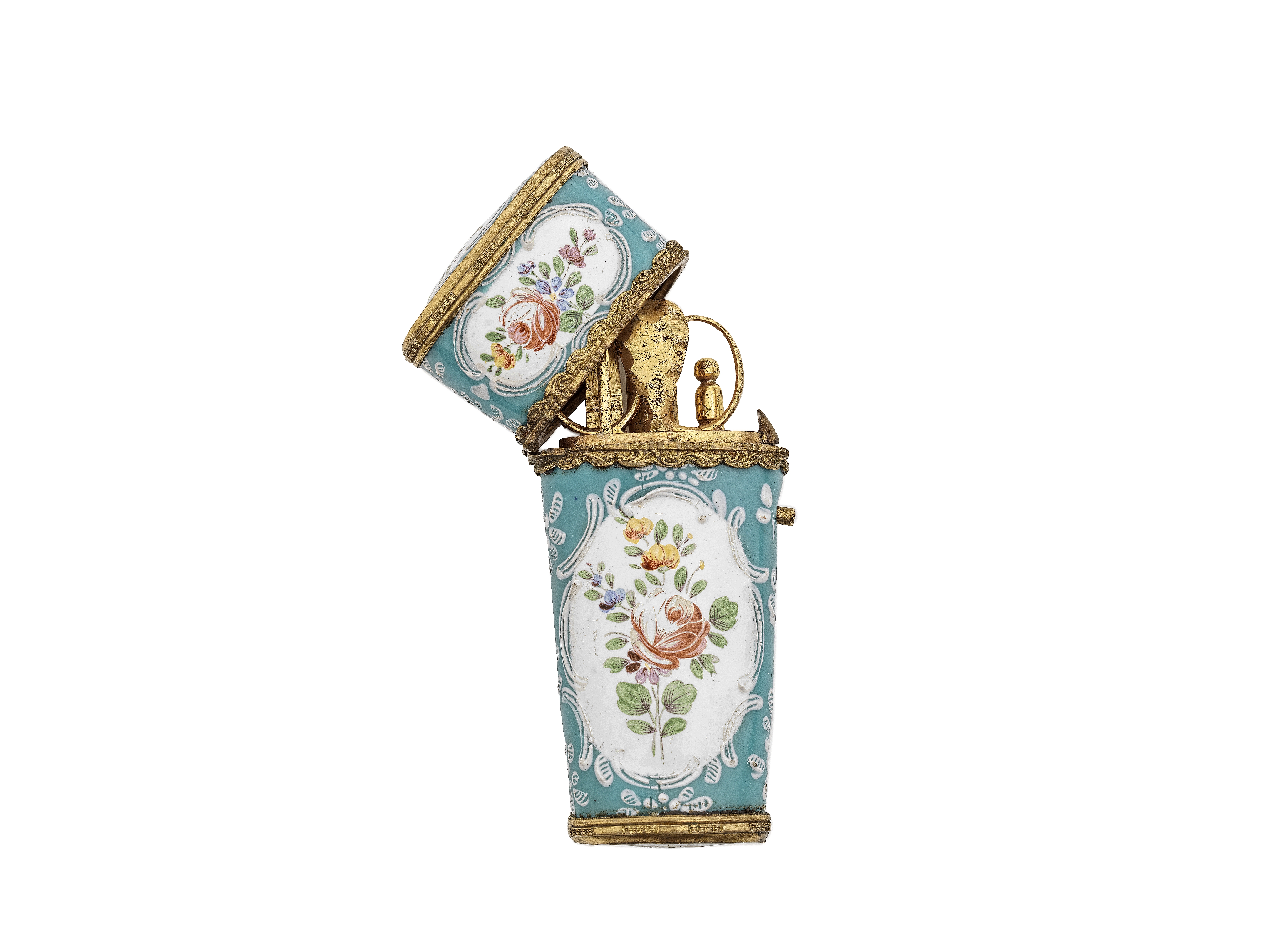 A French enamel etui, late 19th century