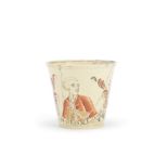 A very rare political commemorative creamware beaker, circa 1765