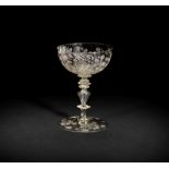 A façon de Venise engraved wine glass, 17th century