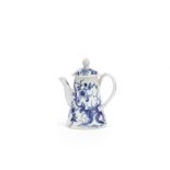 A rare Worcester toy or miniature coffee pot and cover, circa 1765