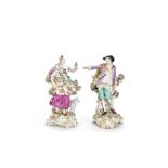 A pair of Chelsea figures of 'Imperial Shepherds', circa 1765