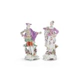 Two Derby figures of the Ranelagh Dancers, circa 1765-70