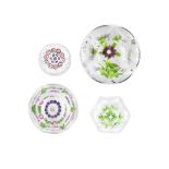 Four French paperweights, circa 1850