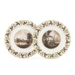 A pair of Flight and Barr plates, circa 1800