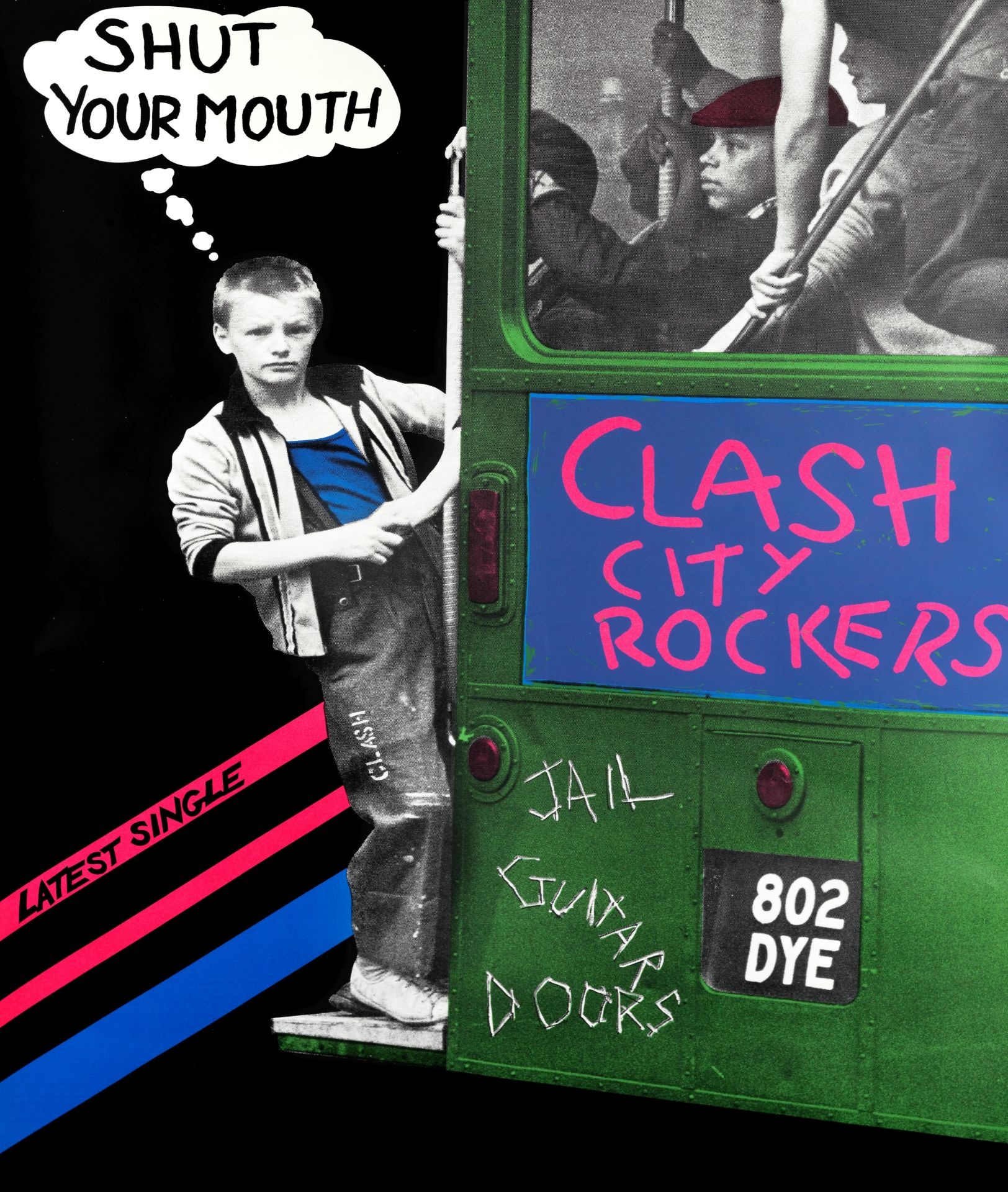 The Clash A poster for Clash City Rockers / Jail Guitar Doors, 1977