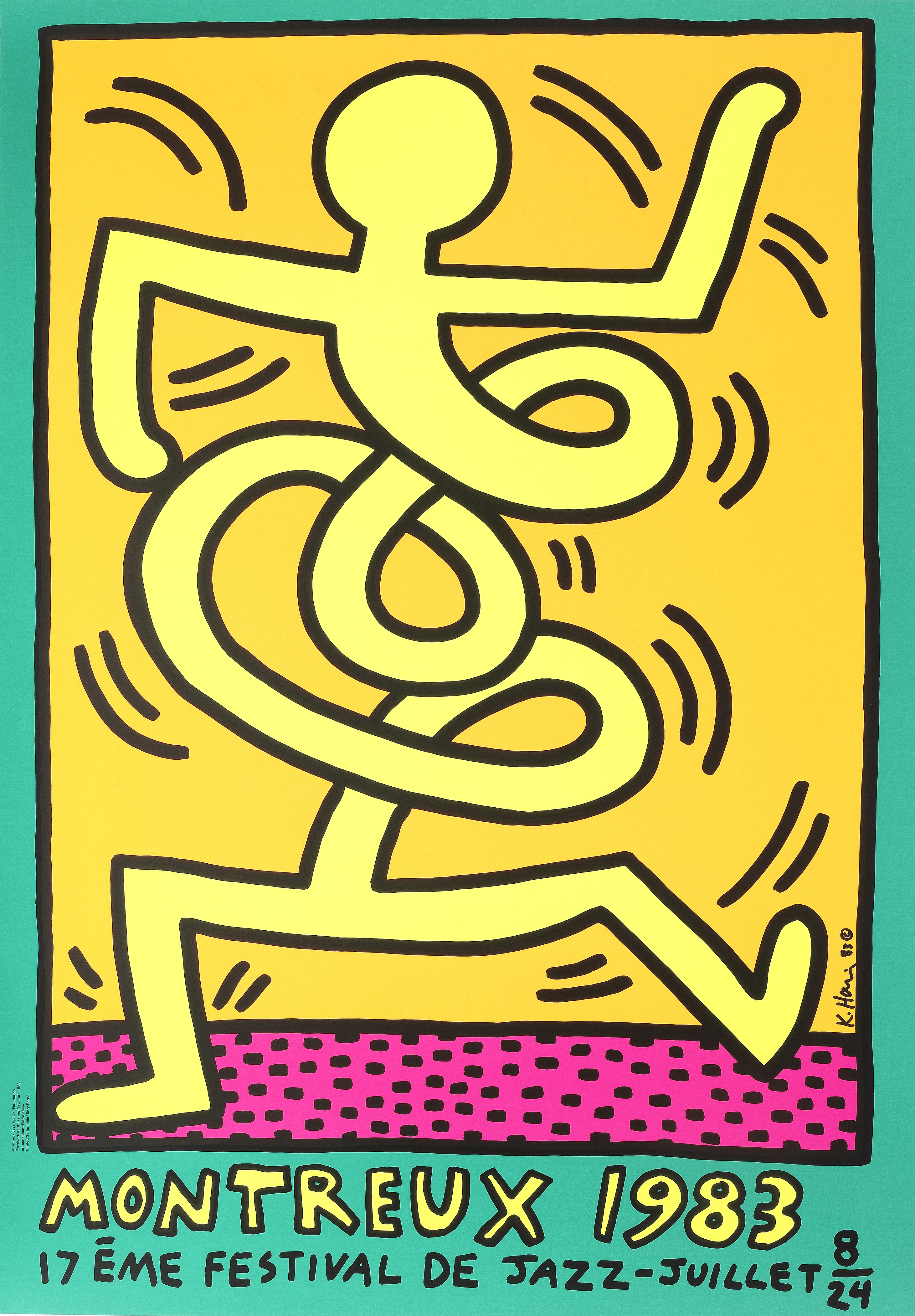 Keith Haring (1958-1990) Montreux, 17éme Jazz Festival, 1983 (These works are from an open edition)