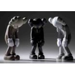 KAWS (born 1974) Small Lie (Brown); Small Lie (Black); Small Lie (Gray), 2017 each 12.9 x 12.2 x ...