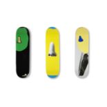 Supreme, New York A set of three John Baldessari skateboards