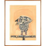 Graham Sutherland O.M. (British, 1903-1980) Owl (rose ground) Lithograph printed in colours, 1968...