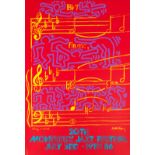 Andy Warhol (1928-1987) and Keith Haring (1958-1990) 20th Montreux Jazz Festival Screenprint in c...