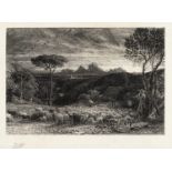 Samuel Palmer (British, 1805-1881) Opening the Fold or Early Morning Etching, 1880, on laid, the ...