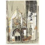 John Piper (British, 1903-1992) Clamecy, Burgundy Screenprint in colours, 1985, on Arches, signed...