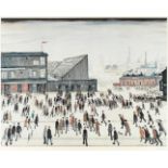 Laurence Stephen Lowry R.A. (British, 1887-1976) Going to the Match Offset lithograph printed in...