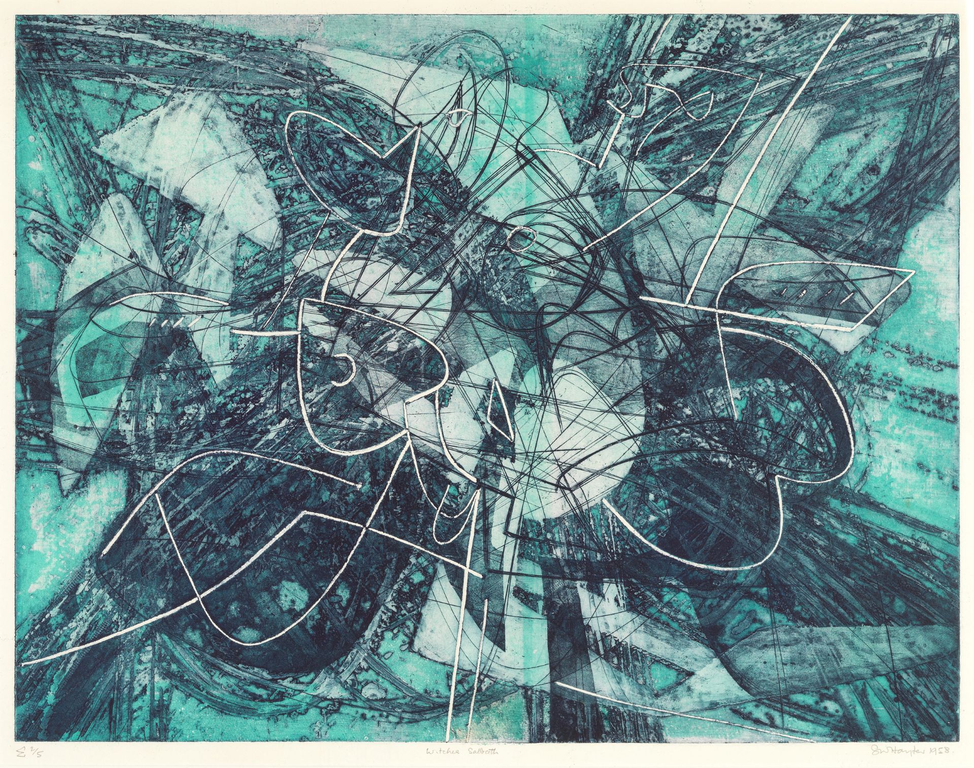 Stanley William Hayter (British, 1901-1988) Witches' Sabbath Engraving, etching, soft-ground etc...