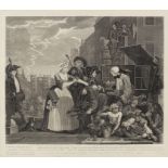 William Hogarth (1697-1764) A Rake's Progress The complete set of eight etchings with engraving, ...