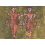 Rufino Tamayo (Mexican, 1899-1991) Dos Figuras Mixograph in colours, 1976, on wove, signed and in...