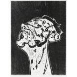 Tony Bevan R.A. (British, born 1951) Portrait Head and Neck Woodcut printed in black, 1994, on Ja...