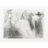 Pablo Picasso (Spanish, 1881-1973) Peintre, Modèle au Chapeau de Paille, et Gentilhomme Etching p...