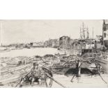 James Abbott McNeill Whistler (American, 1834-1903) The Pool Etching with drypoint, 1860, on cre...