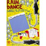 Roy Lichtenstein (1923-1997) Rain Dance The rare offset lithograph printed in colours, 1985, sig...