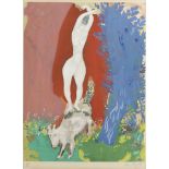 After Marc Chagall (Russian/French, 1887-1985) Femme de Cirque Lithograph printed in colours with...