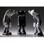 KAWS (American, born 1974) Small Lie (Brown); Small Lie (Black); Small Lie (Grey) Set of three m...