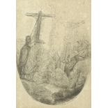 Rembrandt Harmensz. van Rijn (Dutch, 1606-1669) Christ Crucified Between the Two Thieves: An Oval...