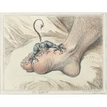 James Gillray (British, 1756-1815) The Gout Etching with hand-colouring, 1799, on wove, from the ...